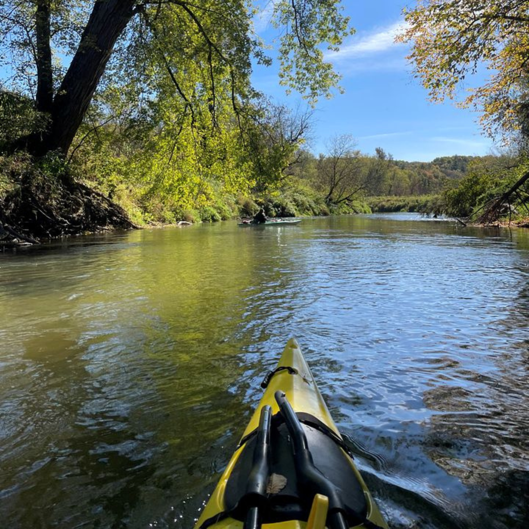 Kayaking along the river in Viroqua